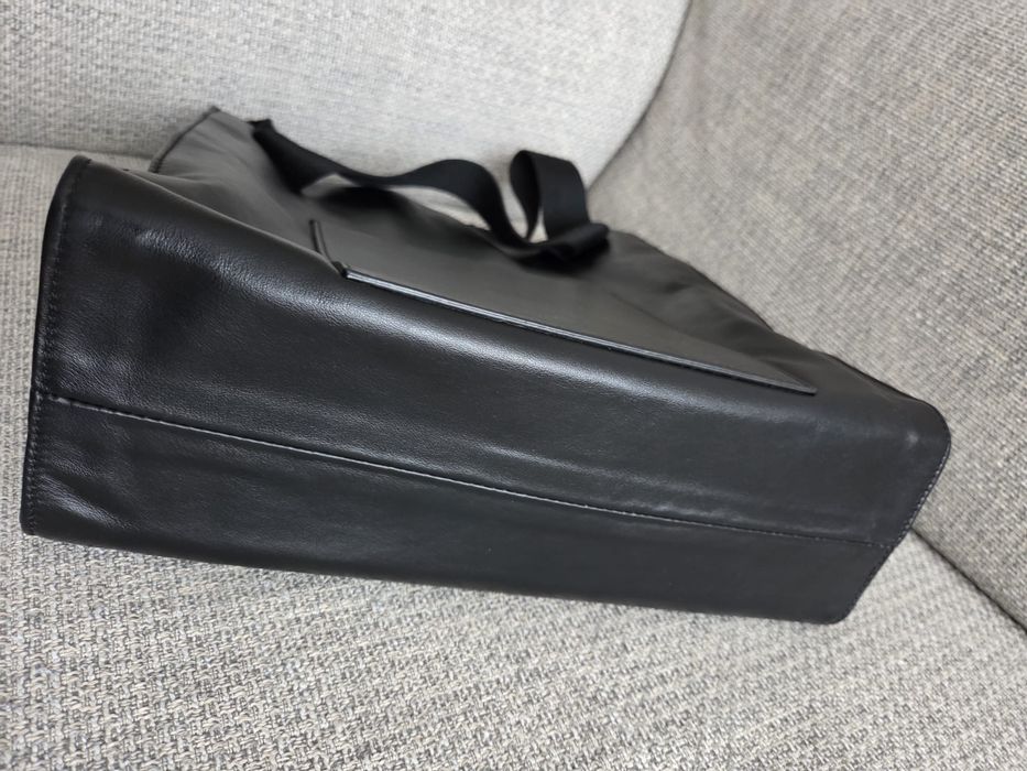 Geanta Musette piele neagra