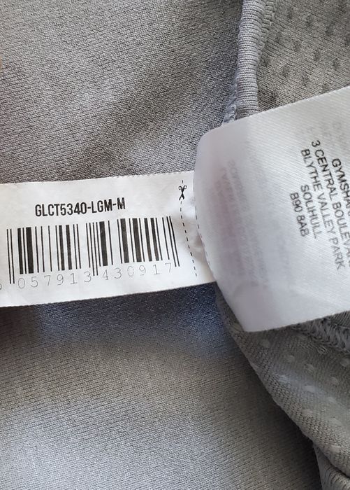 Gymshark дамски спортен топ с дълъг ръкав, сив, размер М