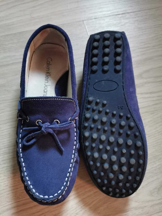 Balerini/mocasini Calvin Klein, nr.34/35, piele intoarsa