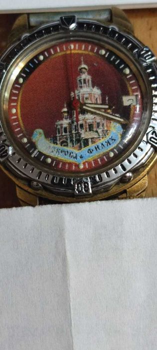 Командирские часы ручные механика, советские латунные светятся в темно