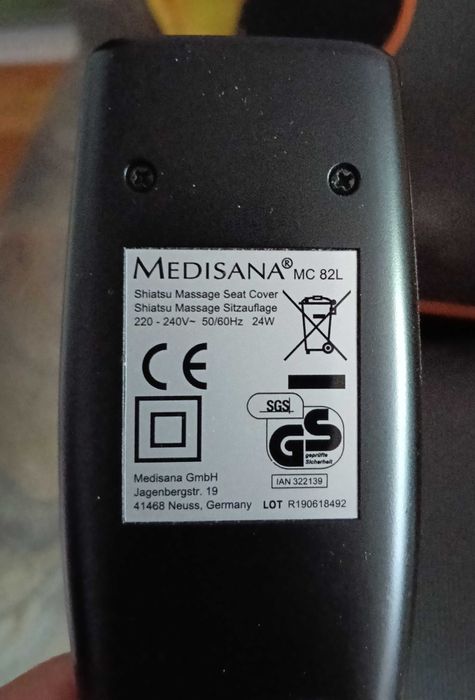 Husa Scaun cu masaj si incalzire Shiatsu Medsana