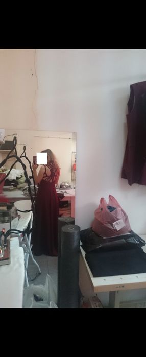 Rochie eleganta unicat făcută la comanda - deosebita vișiniu Burgundy