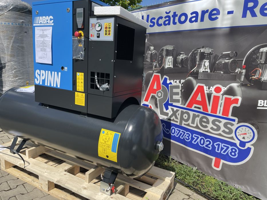 Compresor cu surub PREMIUM 7,5kw cu Rezervor 500l si Uscator aer