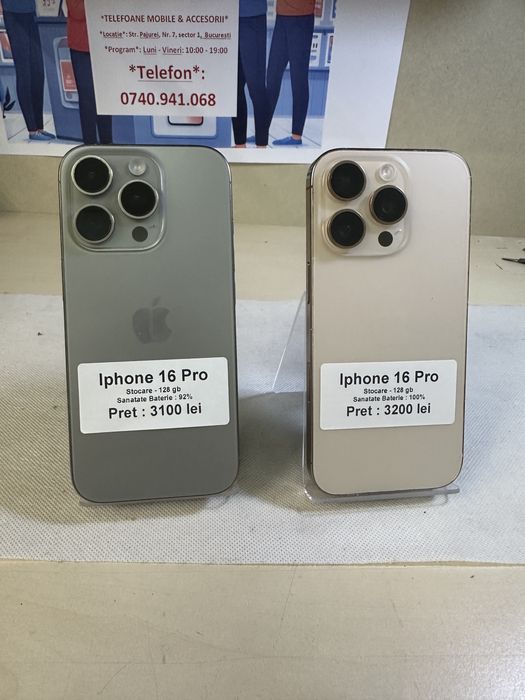 Iphone 16 pro / 128 gb / 100% baterie / garantie