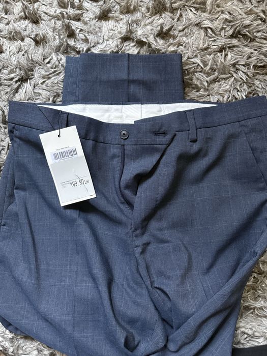 Pantaloni de costum in carouri Zara Man