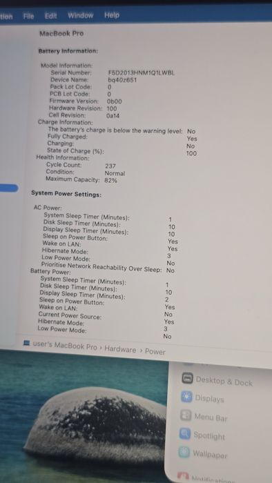 Macbook Pro 16" A2485 M1 Pro 32GB RAM 512gb SSD