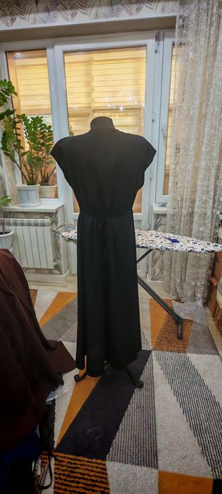 Платье на запах материал лён