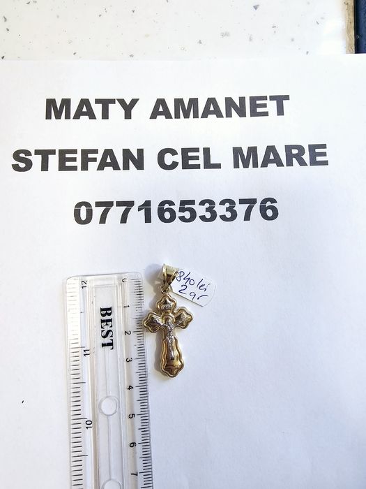 Maty amanet Cruce din aur 14 k 2 g cod 222