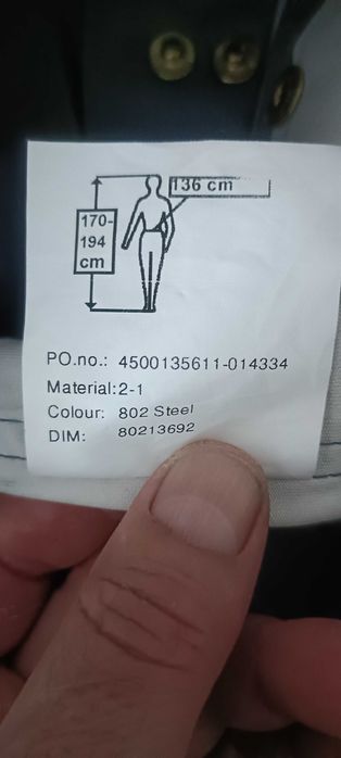 Pantalon salopetă de protectie lucru cu pieptar, nou