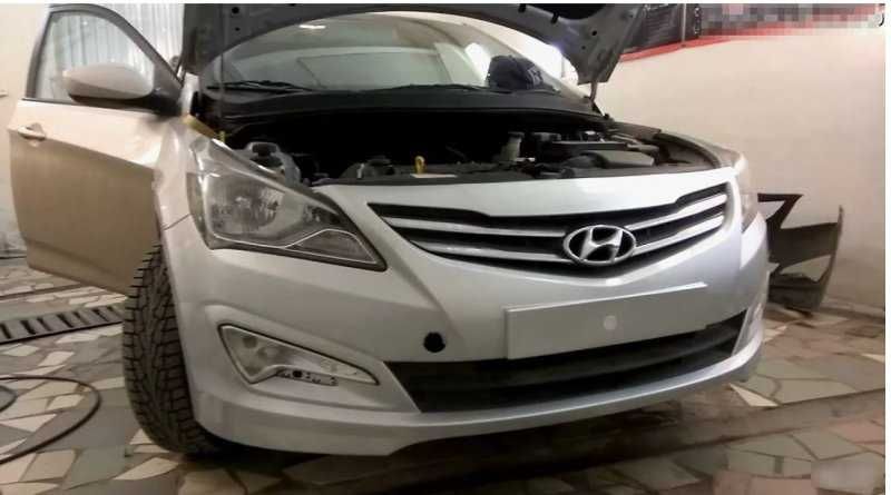 Бампер передний Solaris 14-