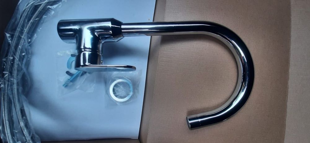 NOU! Pachet chiuveta inox+baterie bucatarie pipa lebada, Kroner, Atlas