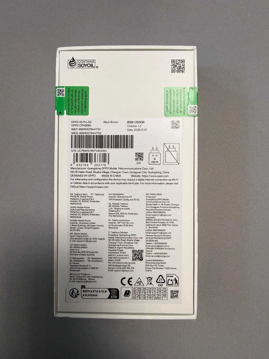 OPPO A5 Pro 5G 8/256GB Black Brown – Sigilat, Orange, Garanție 24 luni