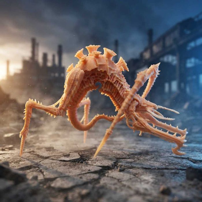 Bio-Titan 25 cm | Figurina Rasina 14K Pictata Manual | Miniatura Wargaming Scara 28mm | Montaj Inclus