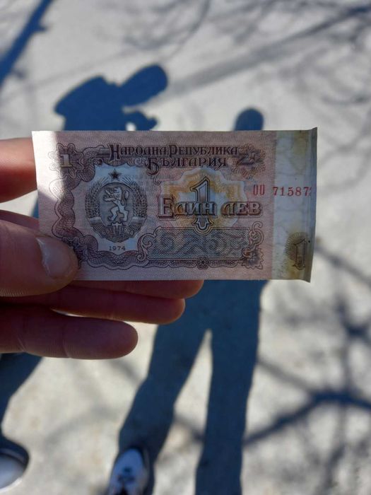1 лев от 1974 лев от 1974 г., която изобразява национални символи