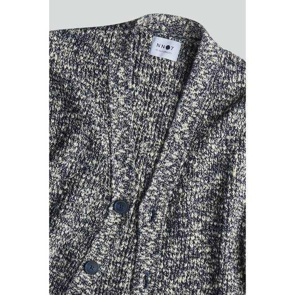 NN.07, Cardigan din bumbac Jesse, Albastru, M