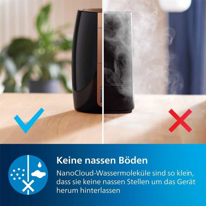 Овлажнител за въздух Philips 2000, технология NanoCloud HU2718/10, (33 dB)