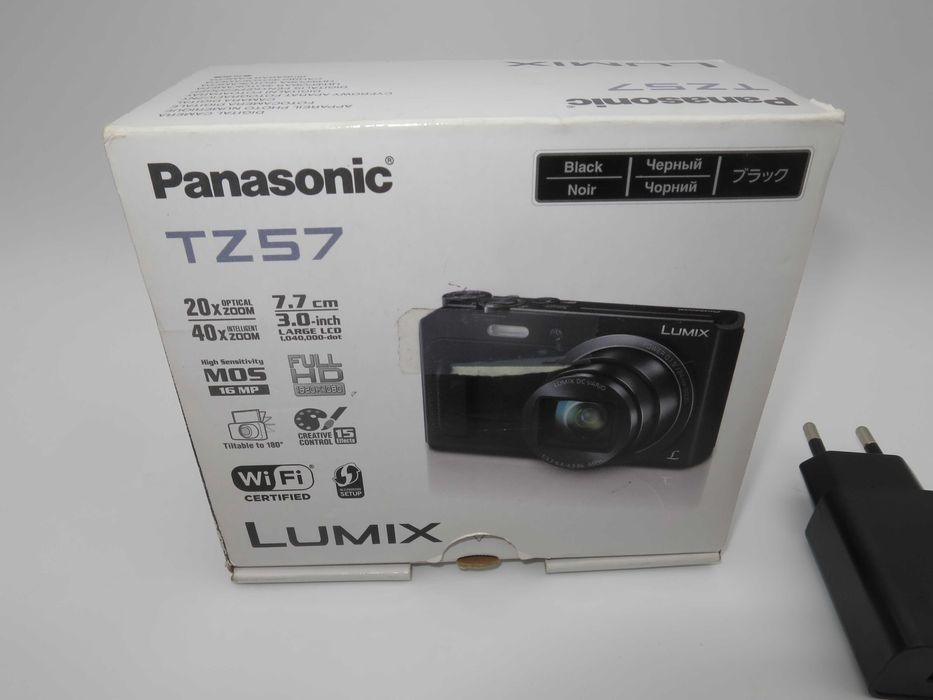 Panasonic LUMIX DMC TZ57 компактна дигитална камера с голям 20х оптичен зум, цифров фотоапарат 16mp и Full-HD видео с въртящ се селфи екран