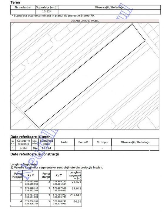 Teren 13.124 mp cu PUZ lotizare locuinte P+2E | Buftea | Investitie