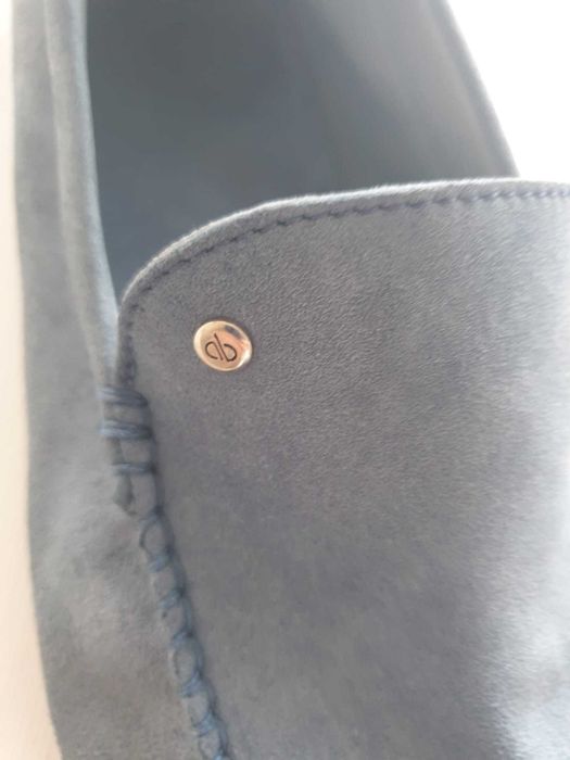 Мъжки мокасини Aldo Brue - естествен велур, Made in Italy.