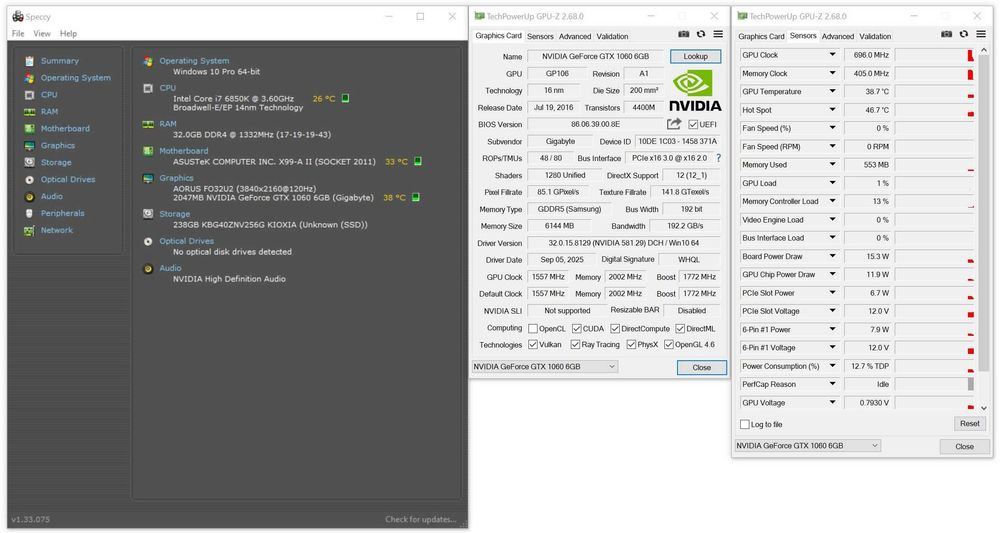ТОП състояние Видео карта GPU Gigabyte GTX 1060 6GB WINDFORCE OC GDDR5
