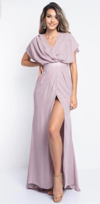 Rochie ocazie Asos roz pudra xs s