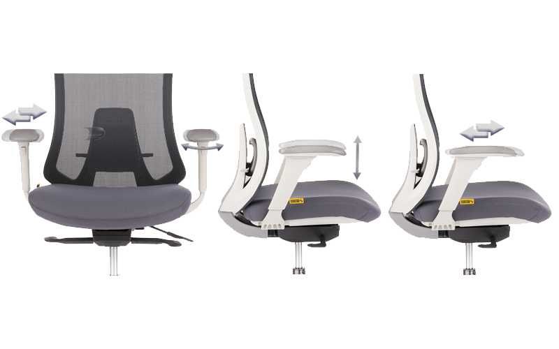 Ергономичен офис стол DARIO GREY ANTARES, СИВ, НОВ