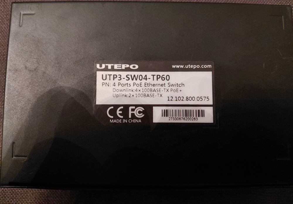 Мрежови PoE комутатор UTEPO UTP3-SW04-TP60