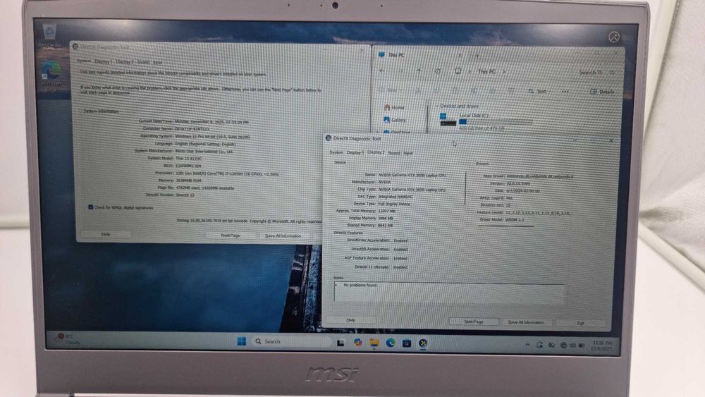 Laptop MSI Thin 15 [Amanet Club Caro ]