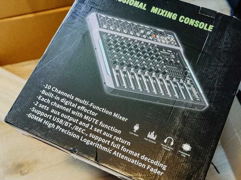 Mixer audio Debra DP-10 – 10 canale, DSP,Bluetooth,USB,Phantom 48V–NOU