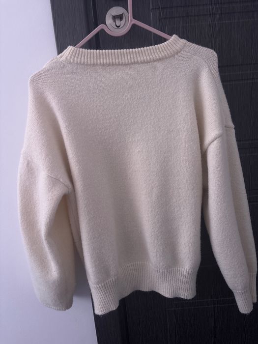 Бял пуловер-shein