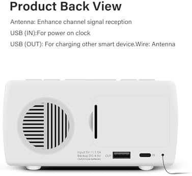 Дигитален Радио Часовник с Аларма Голям Дисплей 7 Цвята Ярък LED Екран