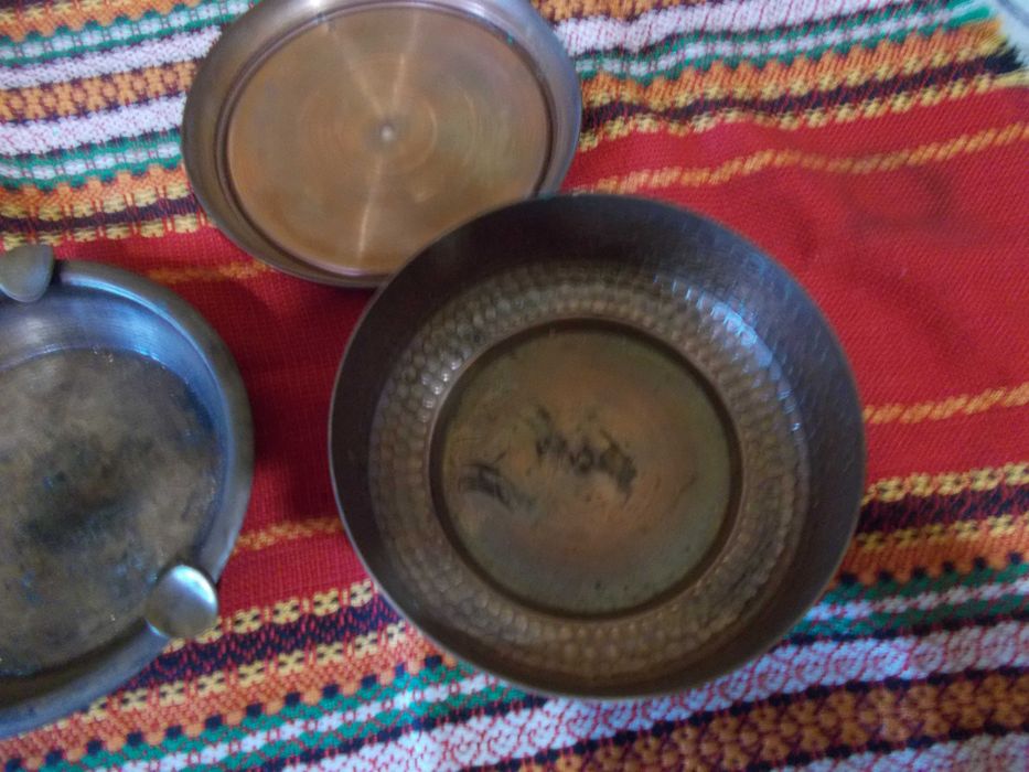 Стара медна кутия с капак + пепелник