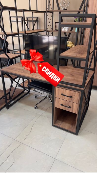 Лофт стол/ офисный стол/ stol/ loft/ loft dizayndagi stollar