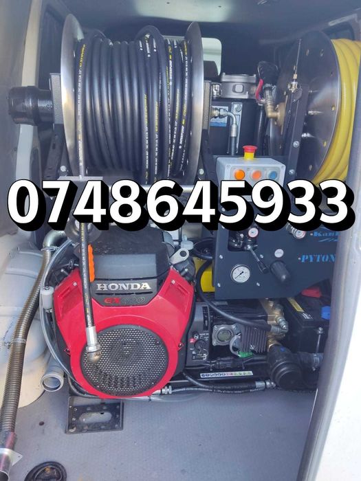 Desfundare canalizare presiune, rac. camera video  UTILAJ PROFESIONAL