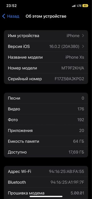 IPHONE XS Gllas 64Gb