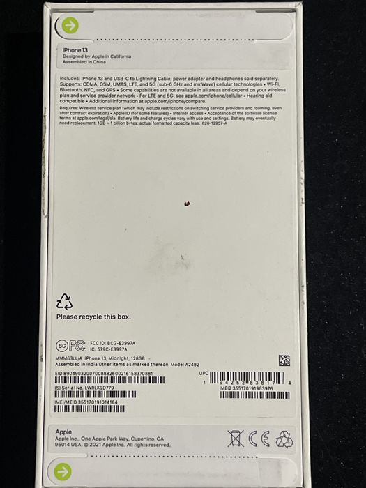 Iphone 13 128gb Midnight Uzimei НОВЫЙ!