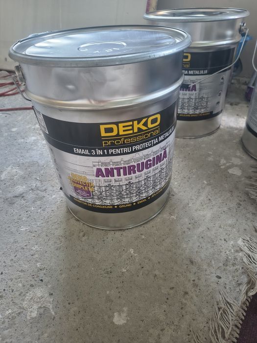Vând Vopsea Antirugină DEKO Professional 3 în 1 – Maro Închis (20 kg)
​Vând Vopsea Antirugină DEKO Professional 3 în 1 – Maro Închis (20 kg)
