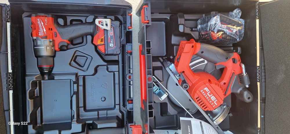 Milwaukee set circular, autofiletanta pe acumulator