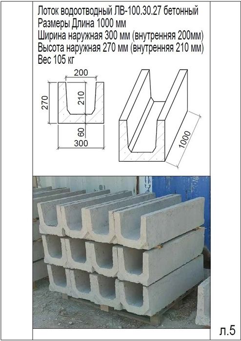 Лоток водоотведения