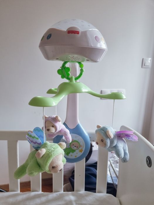 Въртележка за легло 3 в 1 Fisher Price Butterfly Dreams с прожекция и дистанционно