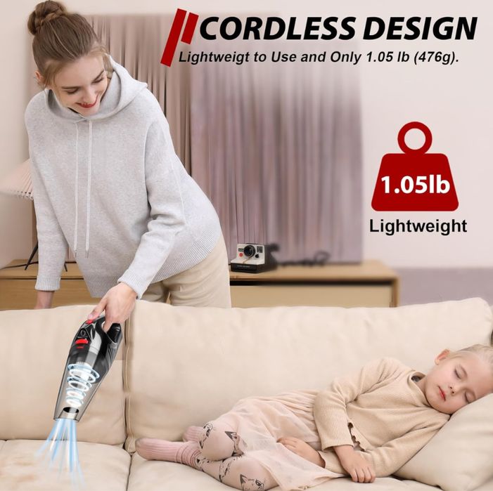 Безжична мини прахосмукачка – мощна и лека, идеална за дом и автомобил