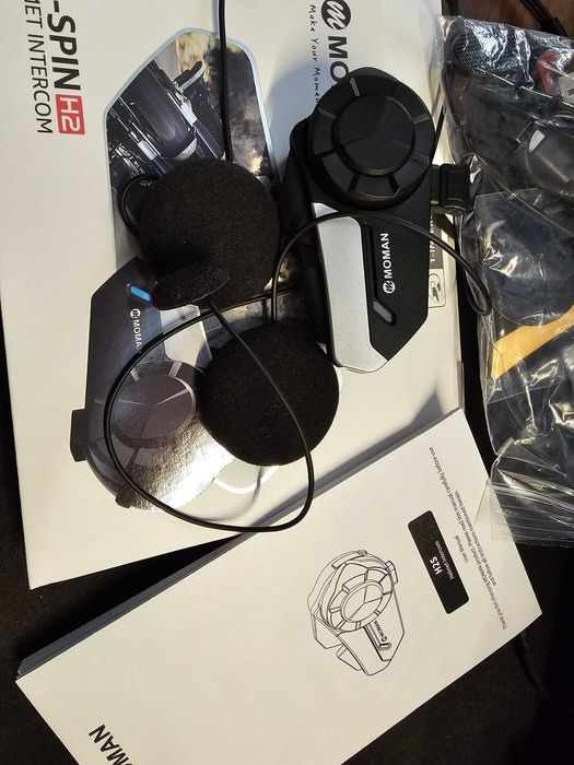 Intercom moto Moman H2S Spin Conectivitate Bluetooth si  Intercom