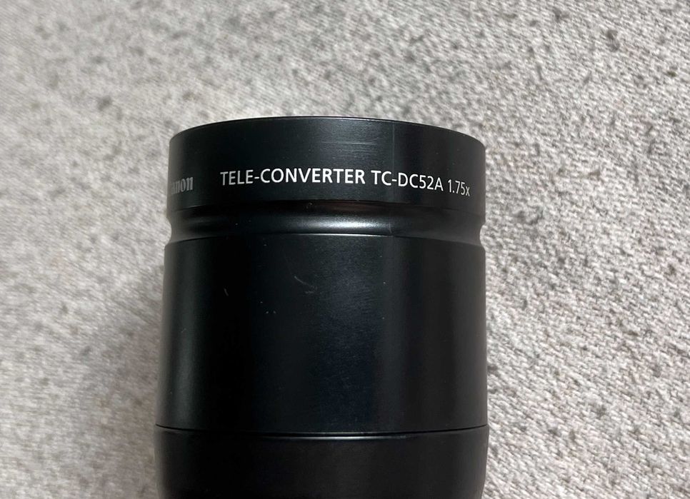 Canon Tele-converter TC-DC52A 1.75x + adaptor LA-DC52D made in Japan