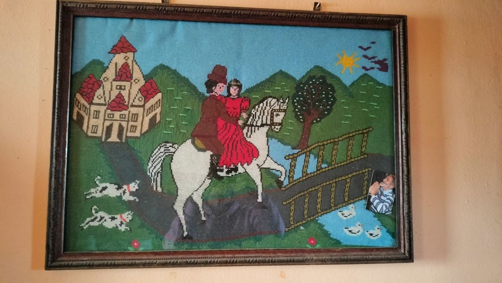 Vând tablou cu răpirea din serai lucrat manual ..