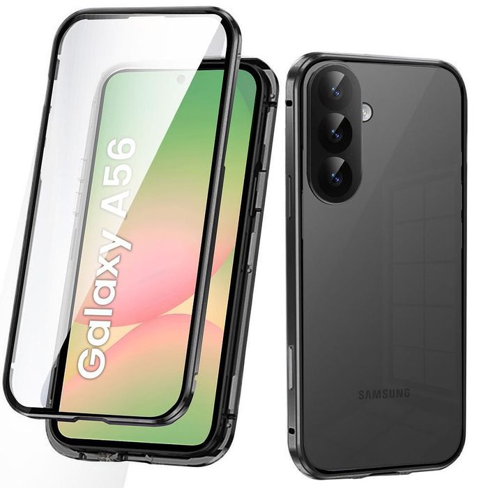 Двоен магнитен кейс за samsung galaxy a56 със защита на камерата