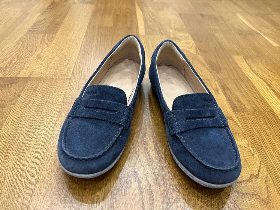Mocasini Dama Geox D Vega piele intoarsa belumarin marimea 36