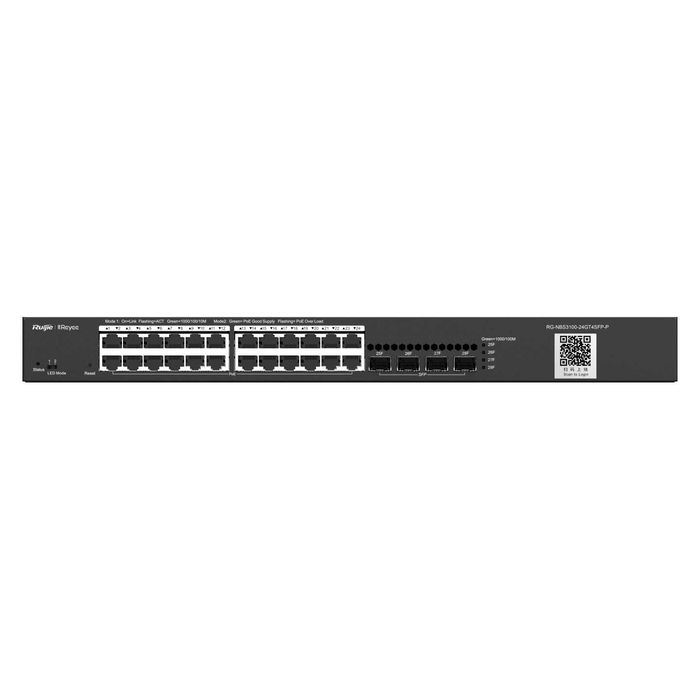 28-порт. гигабит. управляемый L2 PoE свич Ruijie RG-NBS3100-24GT4SFP-P