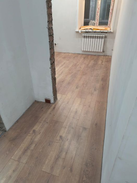 Укладка ламината линолеума