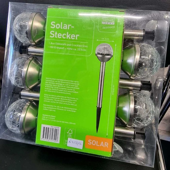 Соларни градински лампи – комплект 5 броя Home Ideas