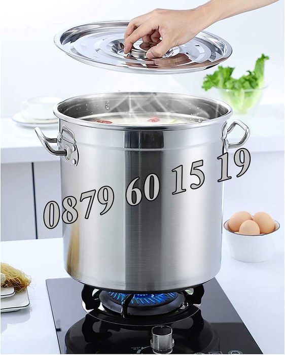 Неръждаеми Казани/Тенджери 30 л, 50 л, 80 л, 100 л, 130 л и 170 л